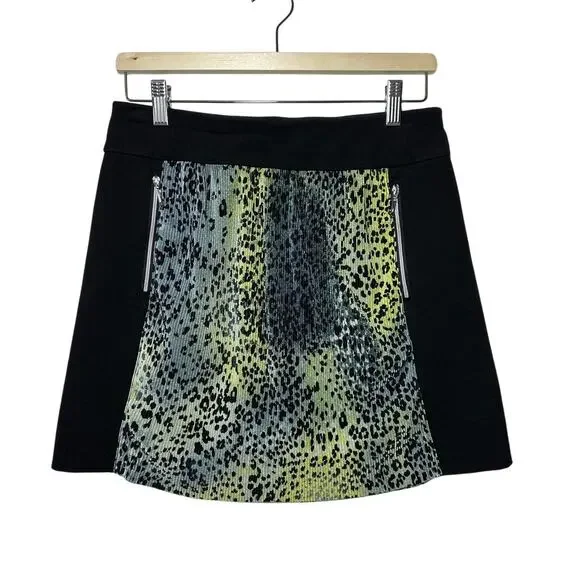 Jamie Sadock Green Leopard Print Crunchy Pull-On Golf Skort Size 10 L77906 - Picture 1 of 12